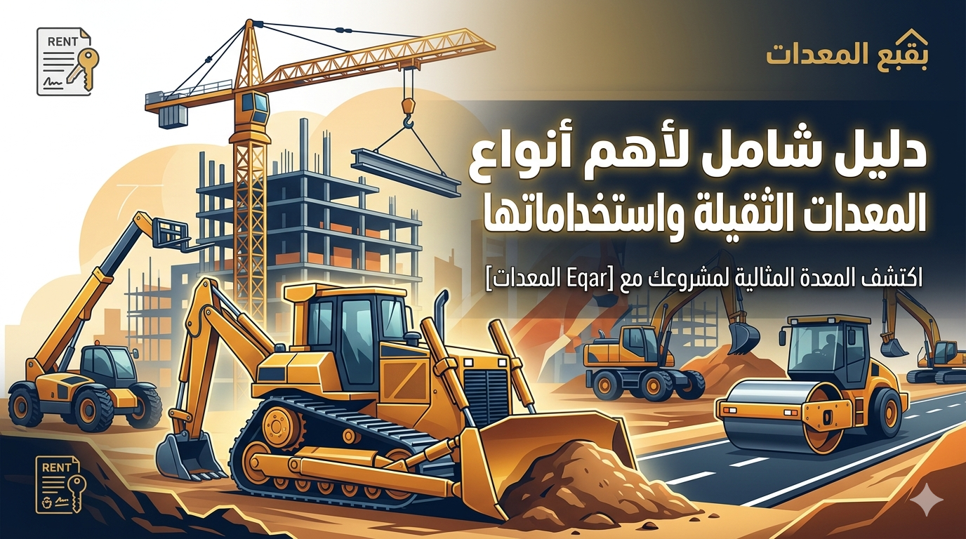 أنواع المعدات الثقيلة: كيف تختار المعدة المناسبة لمشروعك؟